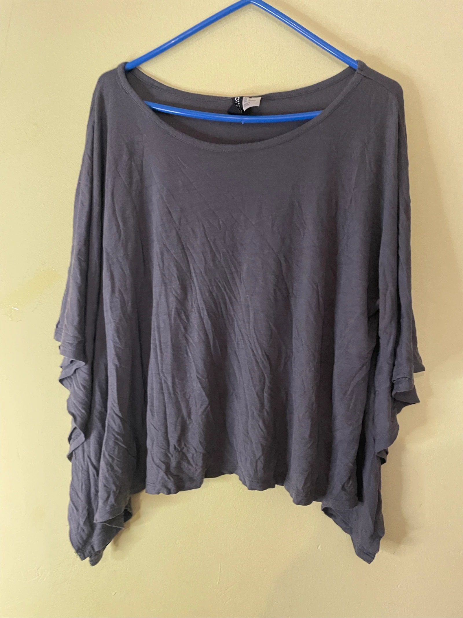 Oversized Cut Poncho Blouse / Batwing Sleeve – photo 4